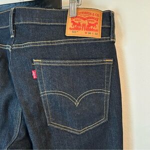 Levi’s 511 Dark Wash Slim Fit Jeans with Stretch - 36W 32 L